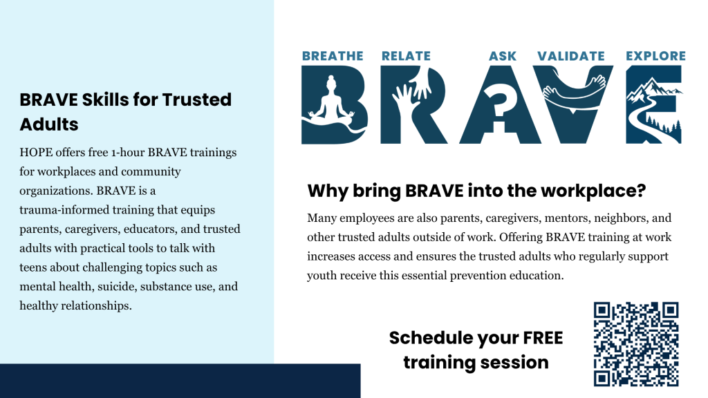 BRAVE free training graphic information