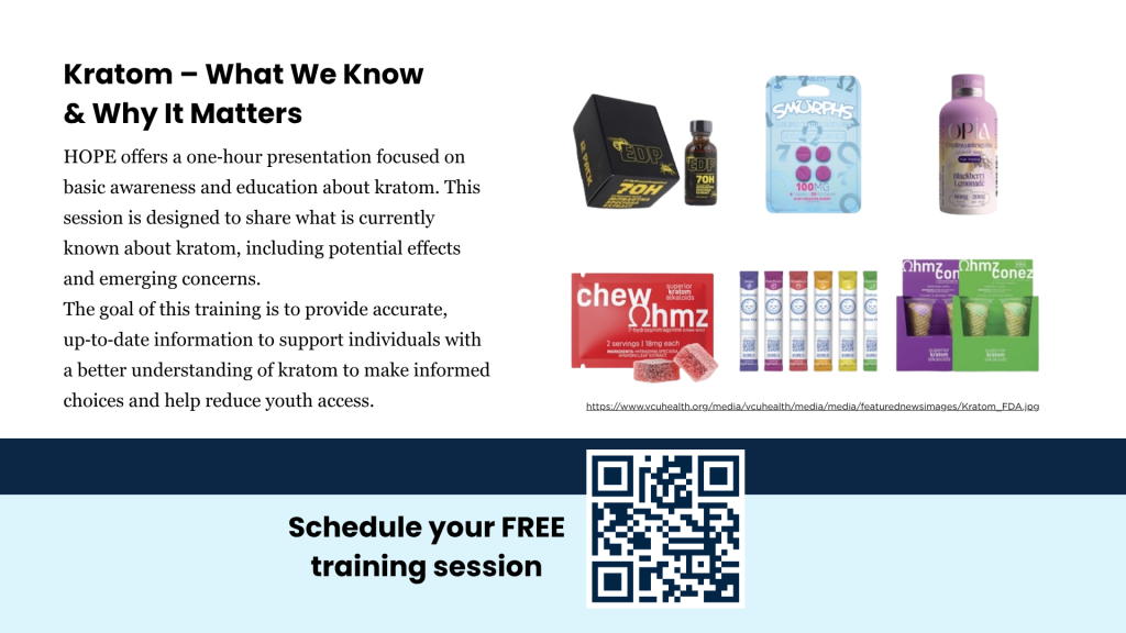 Kratom Training request graphic